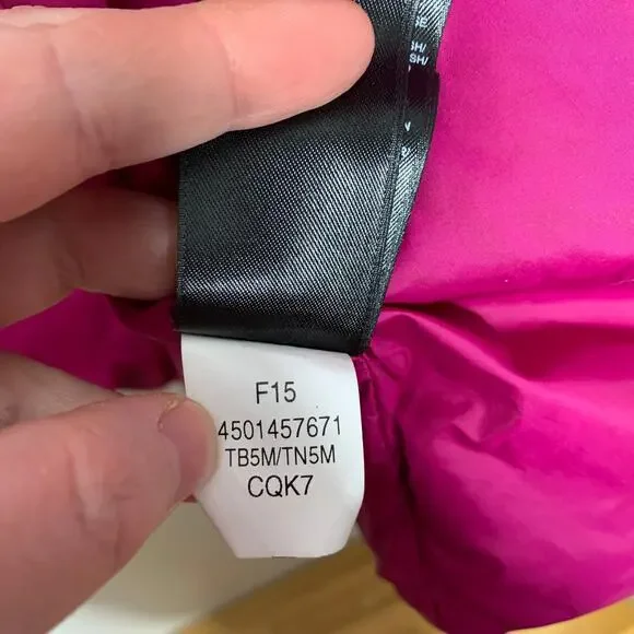 The North Face women’s hot pink Tyndall 550 Down mid-length puffer jacket Medium - Picture 13 of 16